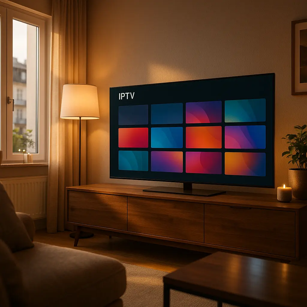 Smart IPTV Abonnement auf Smart-TV mit 4K-Senderübersicht