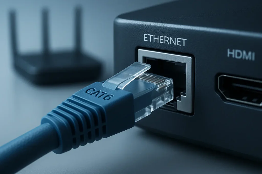 UHD-Streaming mit Smart IPTV Abonnement – stabile LAN-Verbindung